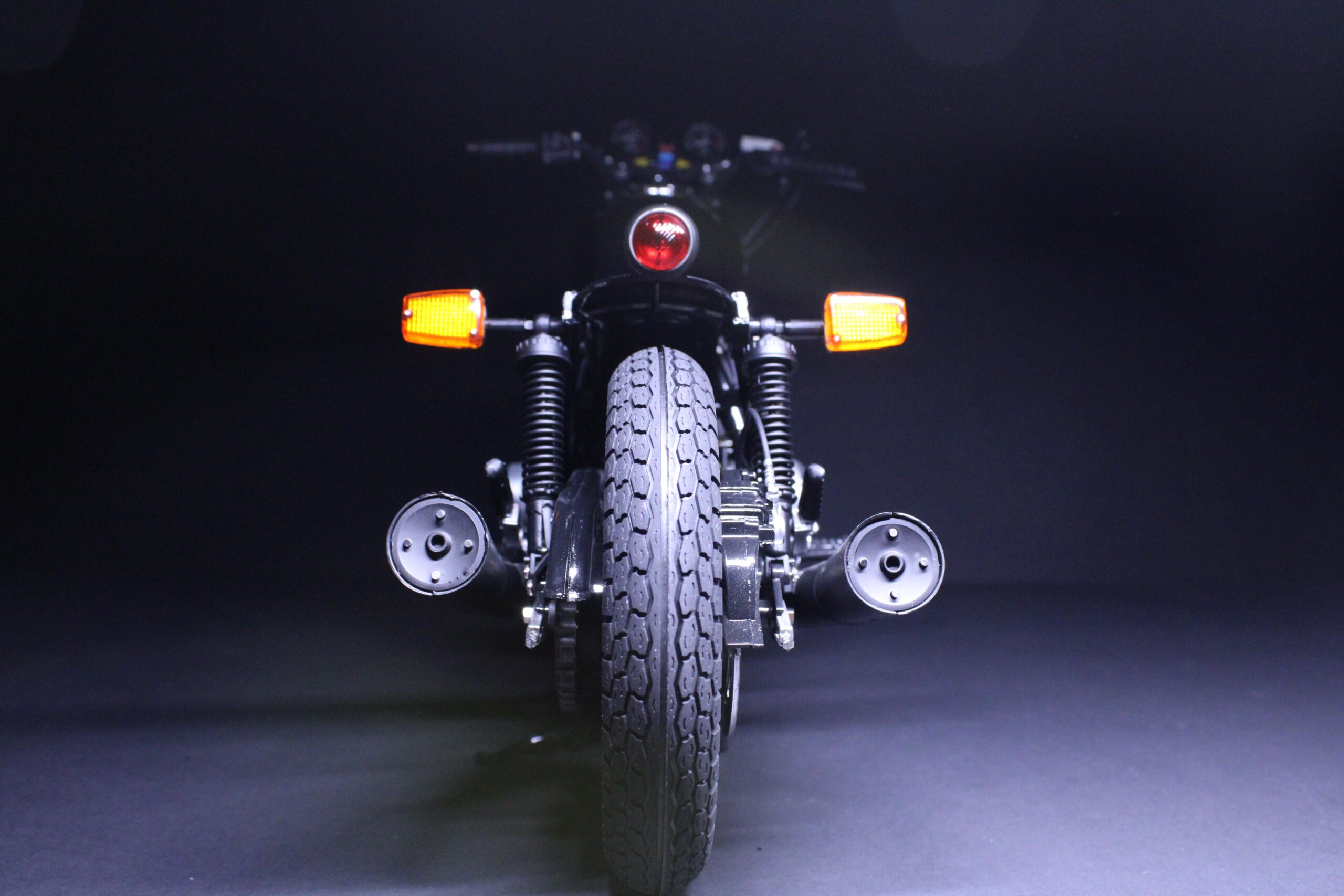 Honda CB 750 custom the black shadow back side view