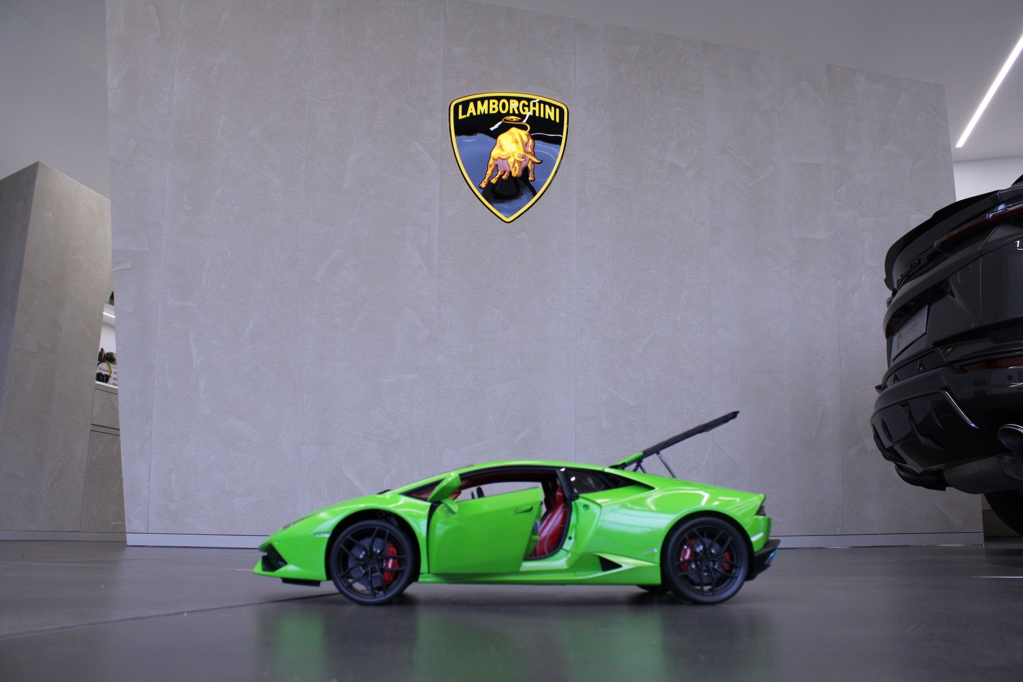 Lamborghini Huracan showroom lambo badge